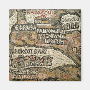 Aimant Bethléem, détail d'une carte de Jéricho