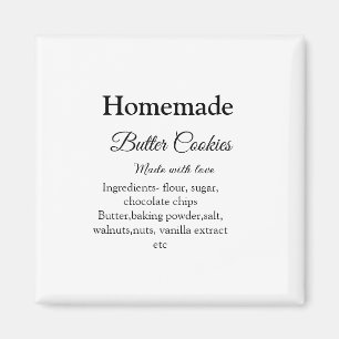 Aimant Beurre fait maison biscuits faits avec amour ajout