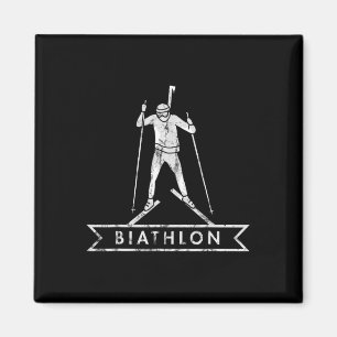 Aimant Biathlon Ski Ski Skier Mountains