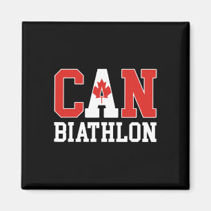 Aimant Biathloniste du drapeau du Canada - Biathlon canad