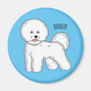 Aimant Bichon frise dog dessin animé