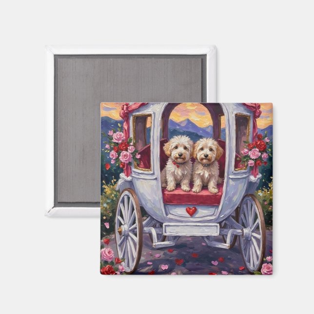 Aimant Bichon Frise Dog Valentine's Day (Recto/Verso)