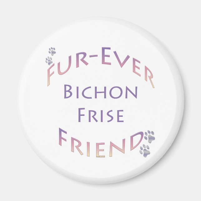 Aimant Bichon Frise Furever (Devant)