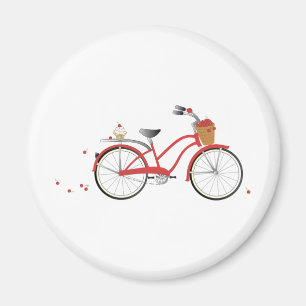 Aimant Bicyclette cerise à la cerise