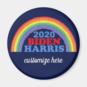Aimant Biden Harris 2020 Rainbow Custom