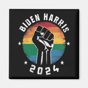 Aimant Biden Harris 2024 Elections LGBT Gay pride Arc-en-