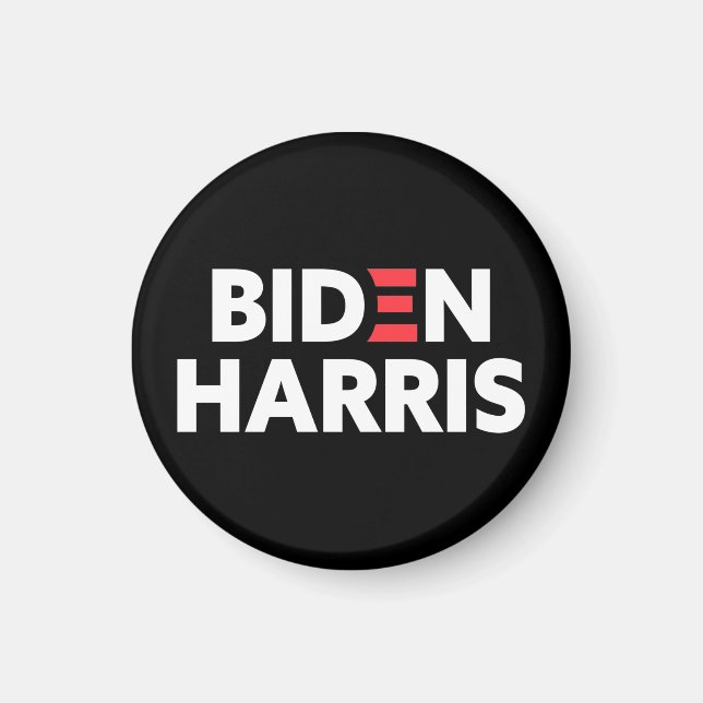 Aimant Biden / Harris Campagne électorale noir et blanc (Devant)