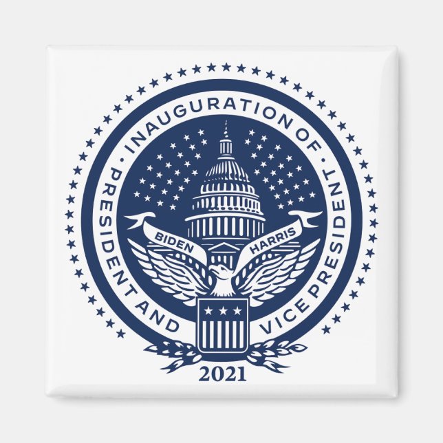 Aimant Biden Harris Logo Inaugural Jour d'Inauguration 20 (Devant)