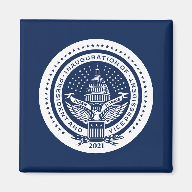 Aimant Biden Harris Logo Inaugural Jour d'Inauguration 20 (Devant)