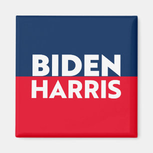 Aimant Biden Harris typographie rouge blanc bleu patrioti