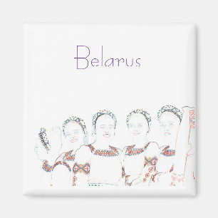 Aimant Biélorussie Biélorussie habillage folklorique Magn