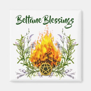 Aimant Bienheureux Beltane Feu Floral Wicca