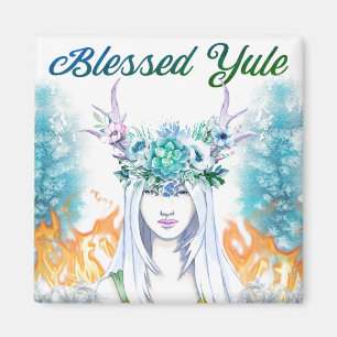 Aimant Bienheureux Yule Woodland Maiden Pagan Holiday