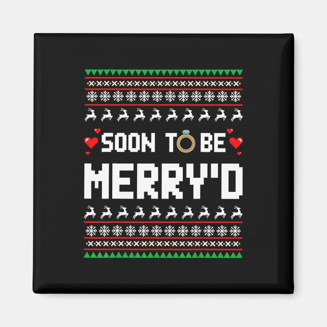 Aimant Bientôt, Joyeux Noël Engagé Couple Matchi (Devant)