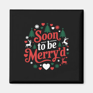 Aimant Bientôt, Joyeux Noël Engagé Couple Matchi