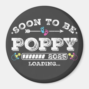 Aimant Bientôt Poppy 2025 Cercle de chargement