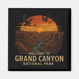 Aimant Bienvenue à la broderie Grand Canyon National USA