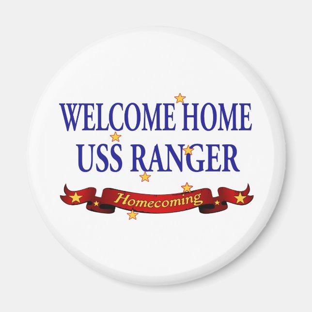 Aimant Bienvenue à la maison USS Ranger (Devant)