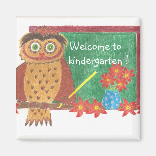 Aimant Bienvenue à la maternelle ! (Devant)
