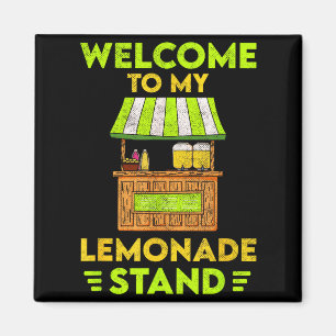 Aimant Bienvenue à mon stand de limonade _ Été _ Citron