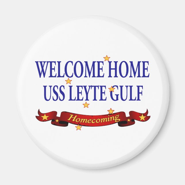 Aimant Bienvenue Accueil USS Leyte Golfe (Devant)