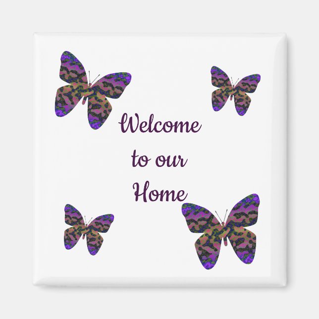 Aimant Bienvenue dans notre maison de location Bienvenue (Devant)