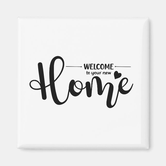 Aimant Bienvenue dans votre nouvel agent immobilier (Devant)