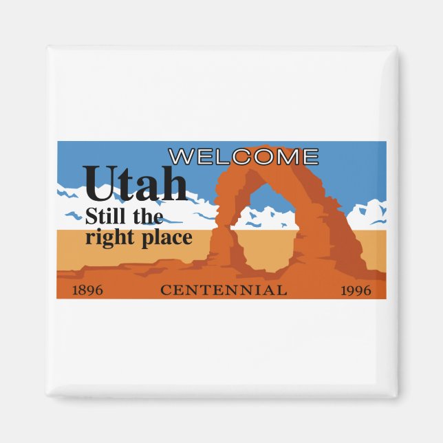 Aimant Bienvenue en Utah - USA (Devant)