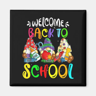 Aimant Bienvenue Retour À L'École Gnomes Fun Enseignants
