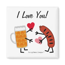 Bière & Bratwurst - Je t'aime - Saint-Valentin