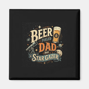 Aimant Bières pour papa regardant les étoiles pour la fêt
