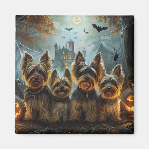 Aimant Biewer Terrier Halloween Night Doggy Délice