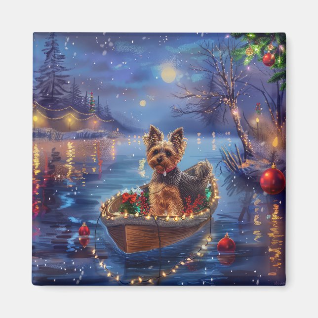 Aimant Biewer Terrier Noël Festive Voyage (Devant)