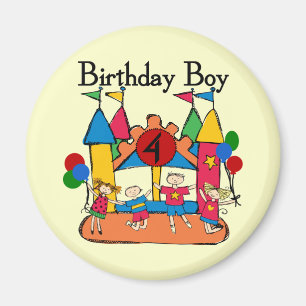 Aimant Big Bounce Boy 4th Birthday Tshirts et cadeaux