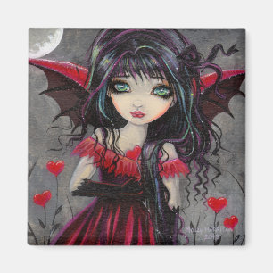 Aimant Big Eye mignonne Coeur Rouge Gothique Vampire Fair