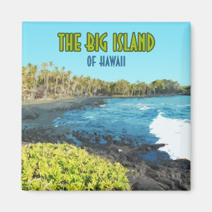 Aimant Big Island Hawaii Punalu’u Beach Vintage