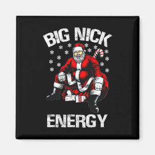 Aimant Big Nick Energy Funny Père Noël Noël 1