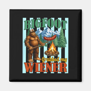 Aimant Bigfoot a attrapé la saucisse blague drôle de sasq
