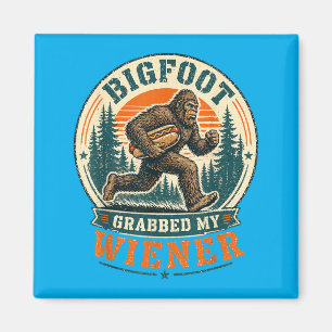Aimant Bigfoot a attrapé wiener drôle de pun hot dog homm