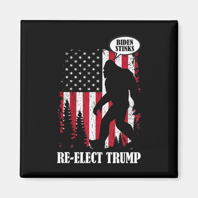 Aimant Bigfoot Dit Que Biden Stinks (Devant)