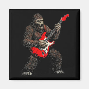 Aimant Bigfoot jouant de la guitare groupe de rock sasqua