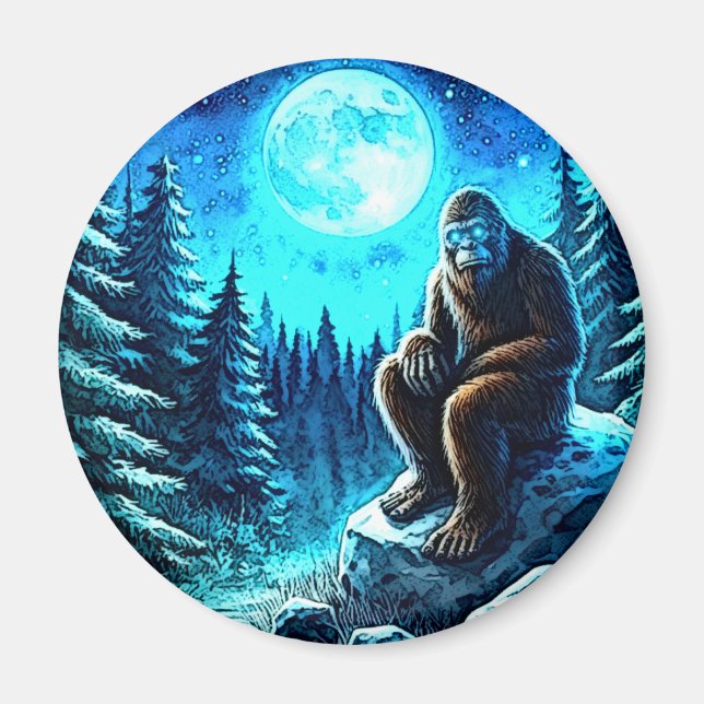 Aimant Bigfoot la nuit (Devant)