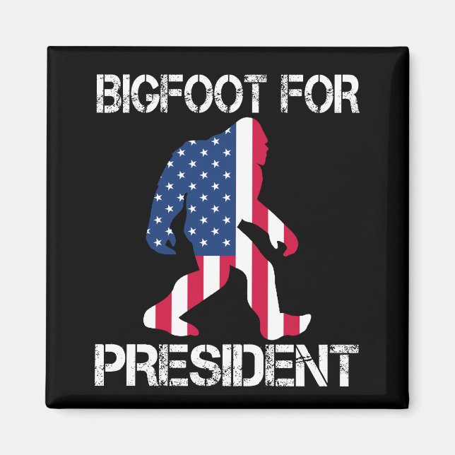 Aimant Bigfoot pour le président Funny Bigfoot (Devant)