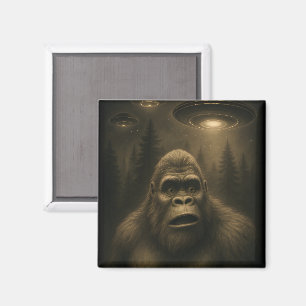 Aimant Bigfoot Sasquatch Alien UFO Funny