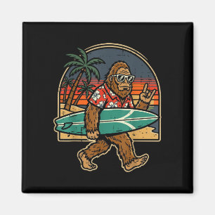 Aimant Bigfoot surfeur rock main sasquatch rocker hommes 