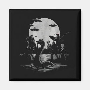 Aimant Bigfoot Ufo Loch Ness Monster Mothman Et Aliens ! 