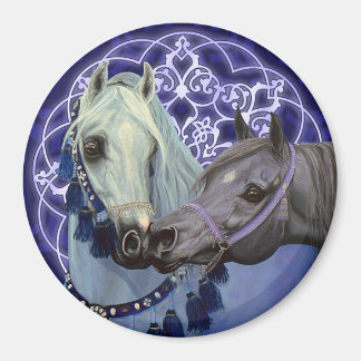 Aimant Bijoux du désert Chevaux arabes autour de l'aimant