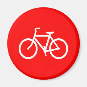 Aimant Bike rouge et blanc