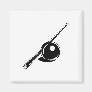 Aimant Billard Billard Et Bâton De Cue Croquis Carom Bill
