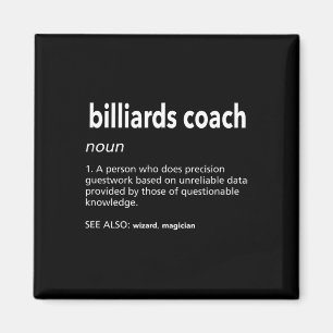 Aimant Billard Coach Définition Drôle Pool Joueur de bill
